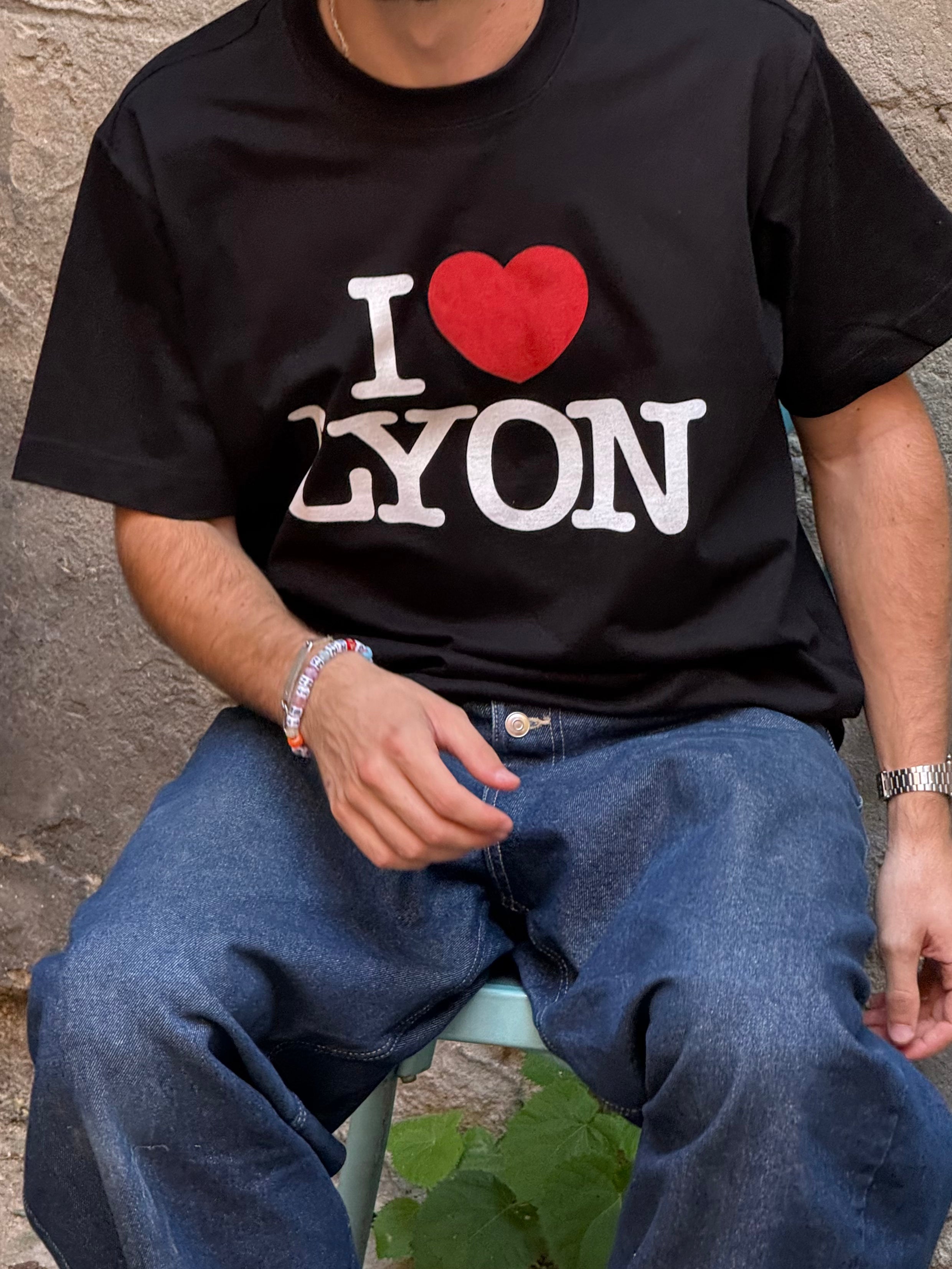 T-shirt I Love Lyon - Noir