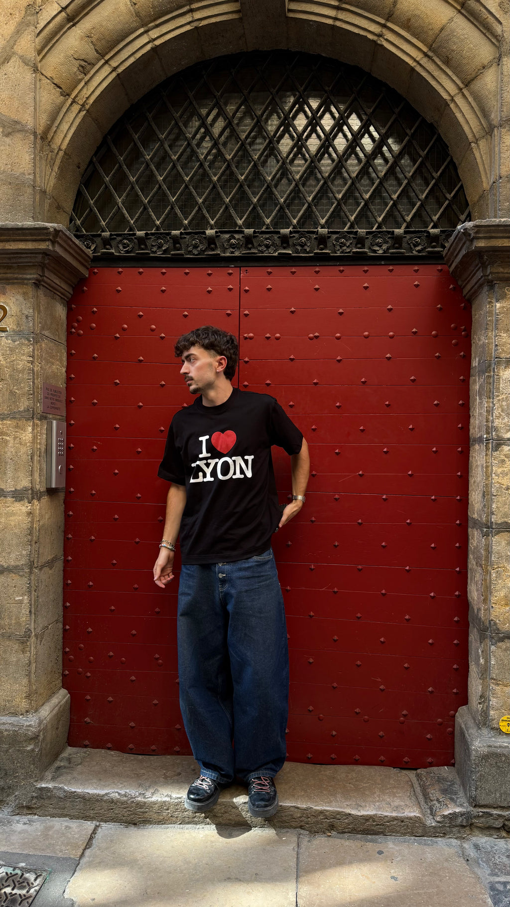 T-shirt I Love Lyon - Noir